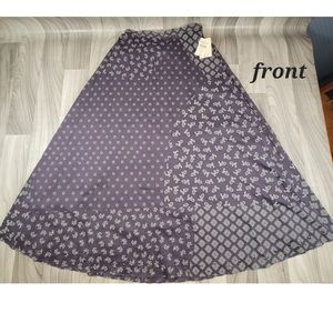 Full length elastic waist skirt